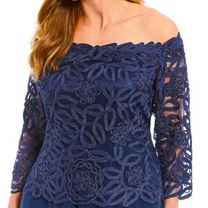 Mother of the Bride navy blue gown.